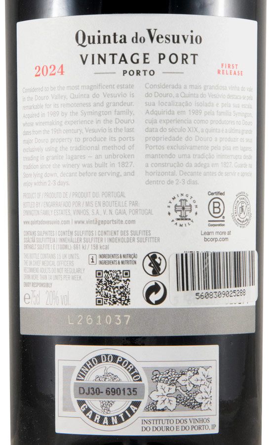 2024 Quinta do Vesuvio Vintage Porto