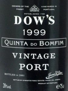 1999 Dow's Quinta do Bomfim Vintage Porto