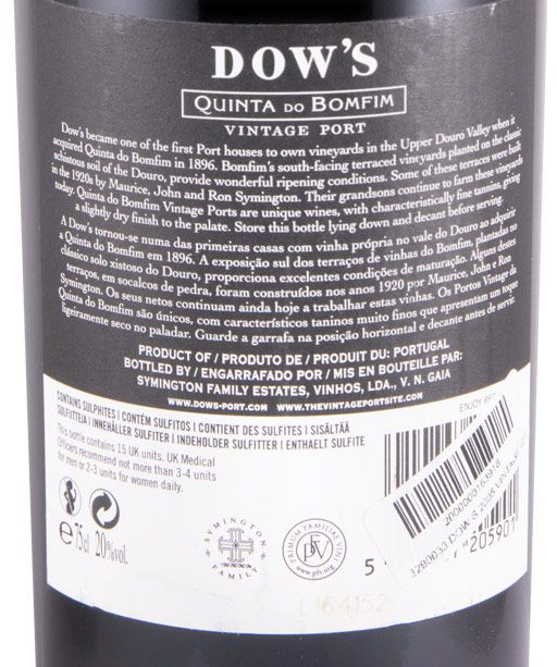 2005 Dow's Vintage Quinta do Bomfim Porto