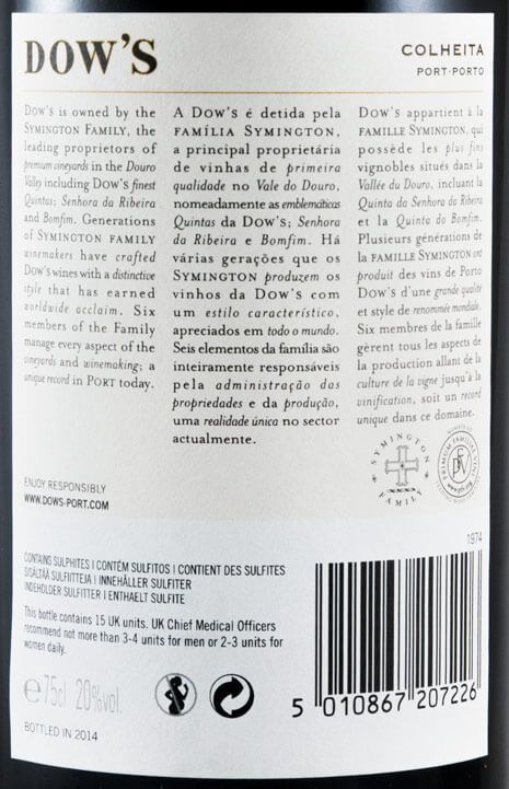 1974 Dow's Colheita Port