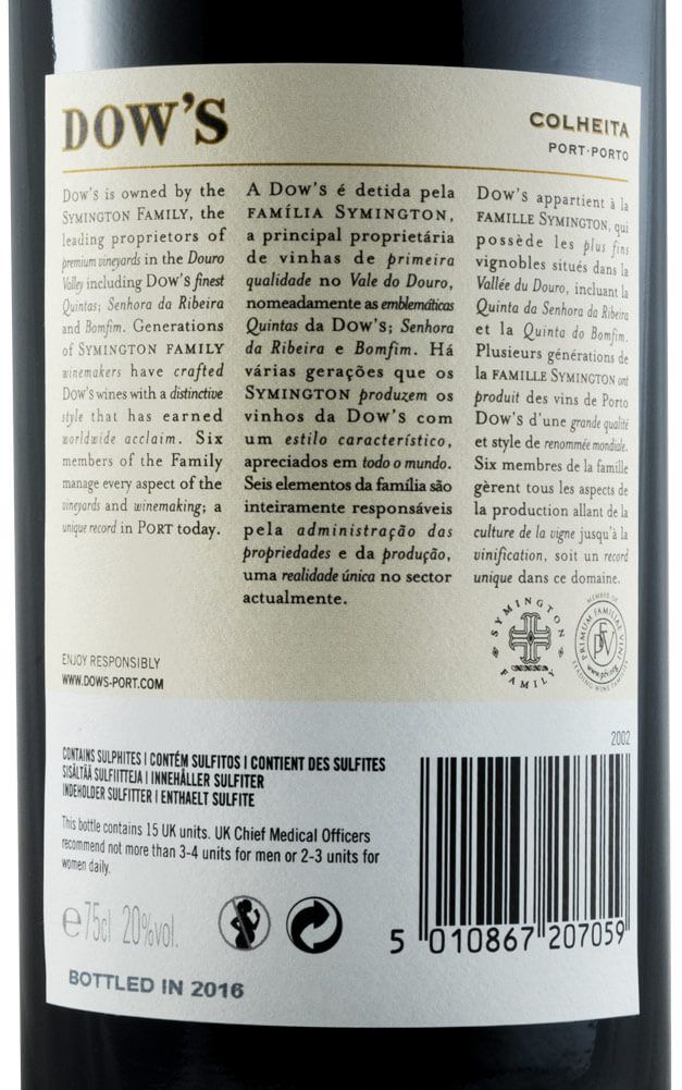 2002 Dow's Colheita Porto