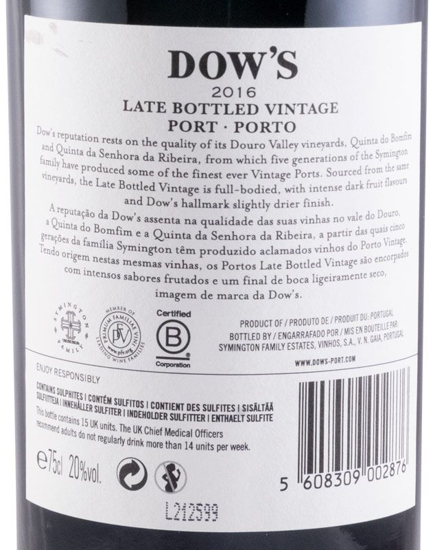 2016 Dow's LBV Port
