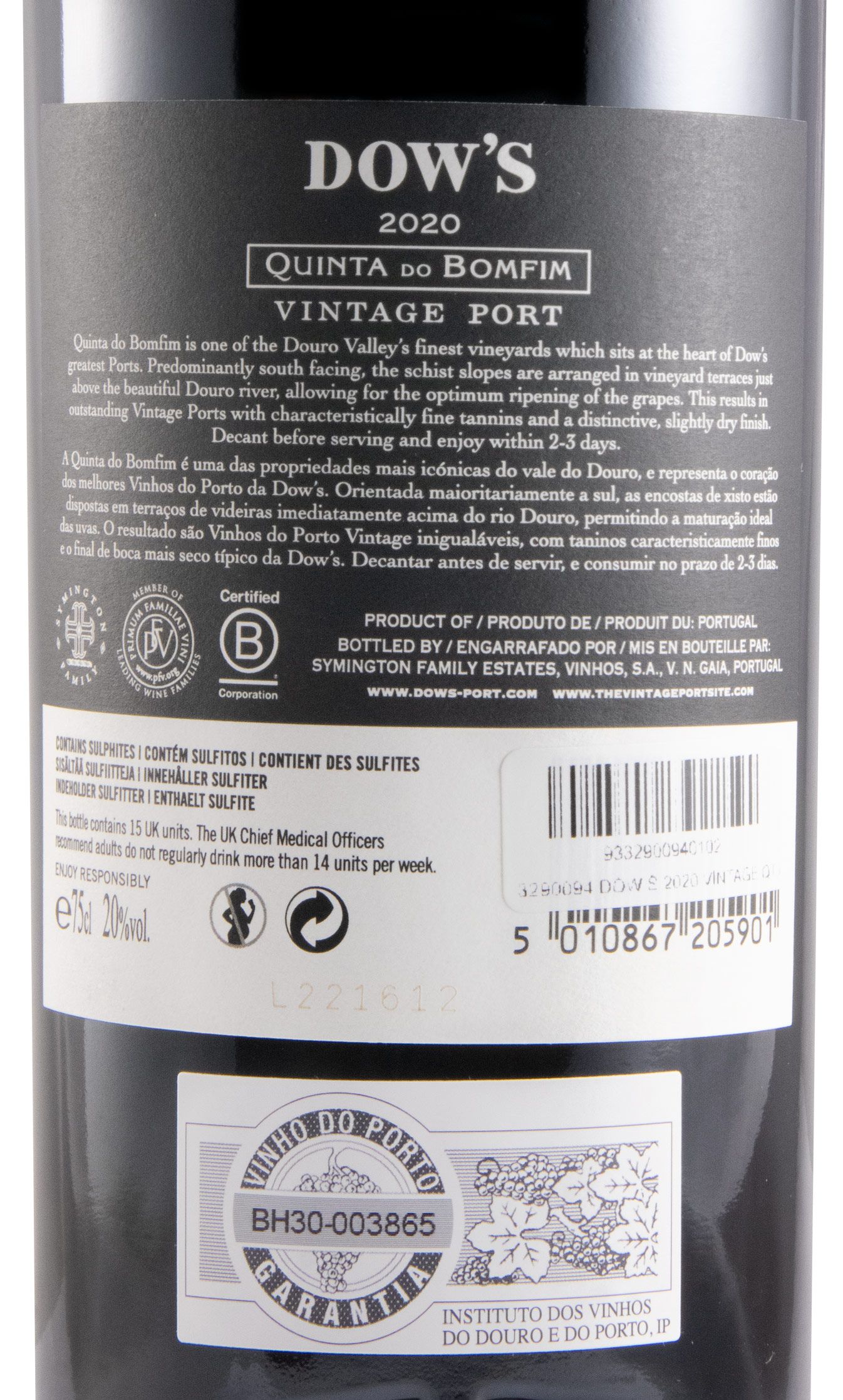 2020 Dow's Quinta do Bonfim Vintage Porto