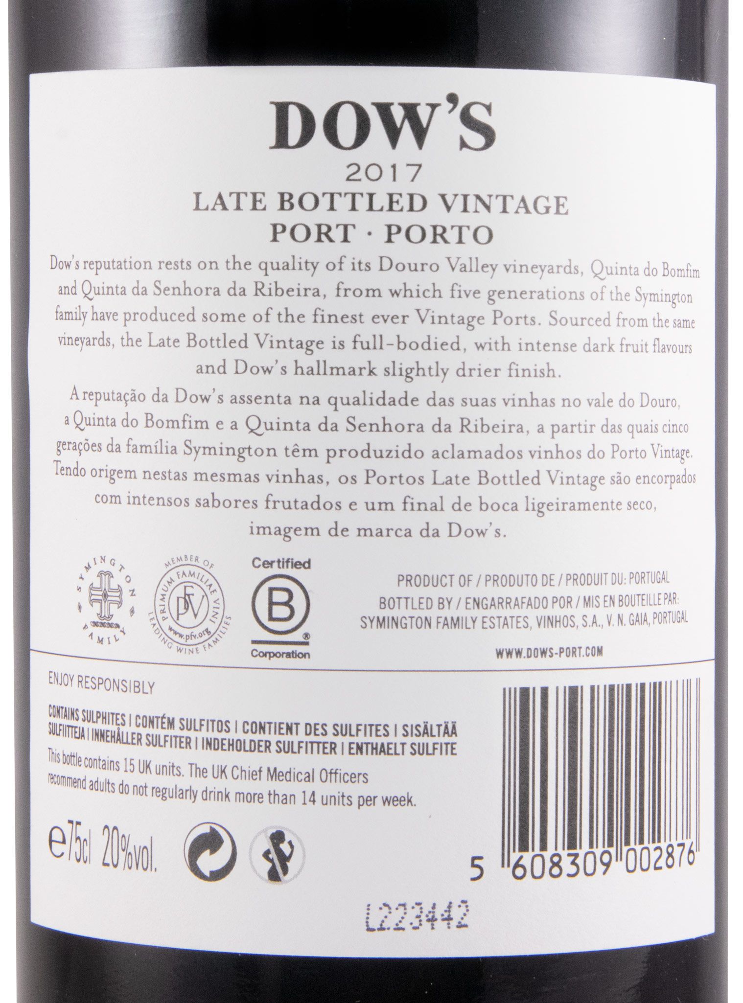 2017 Dow's LBV Port