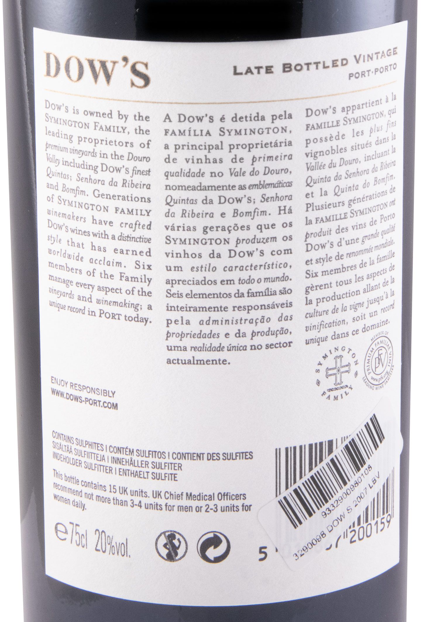 2007 Dow's LBV Porto
