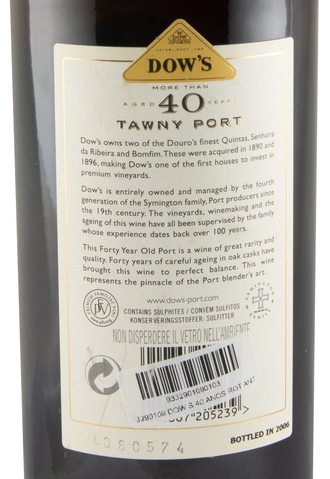 Dow's 40 years Port (former label)