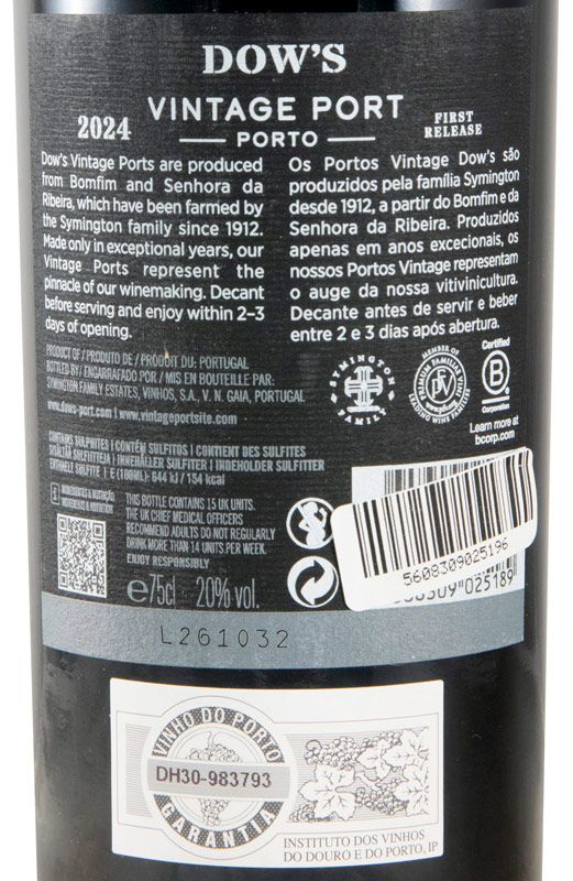 2024 Dow's Vintage Porto