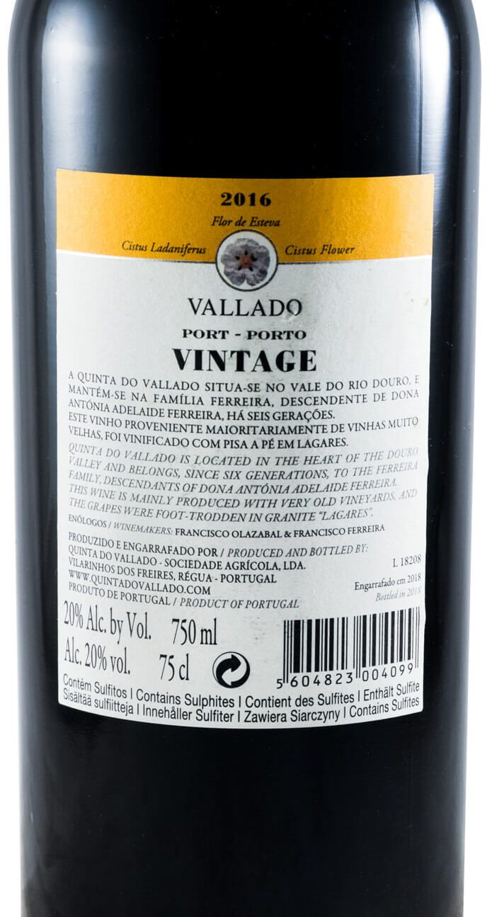 2016 Vallado Vintage Porto
