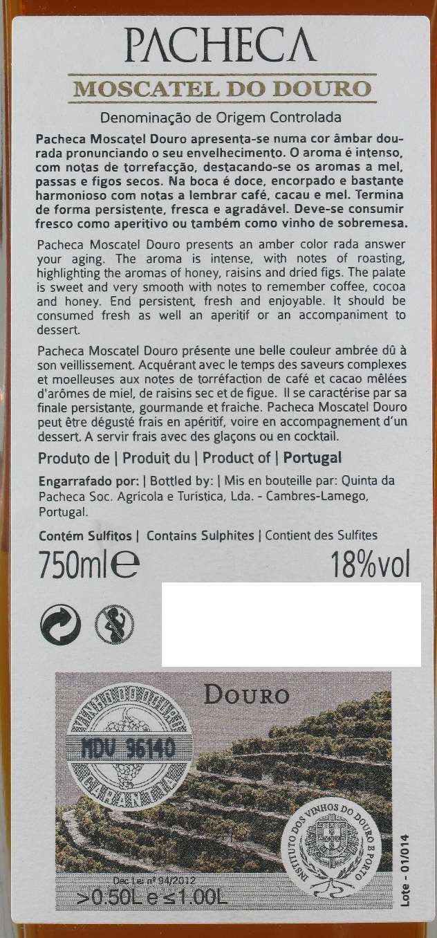 Moscatel do Douro Pacheca