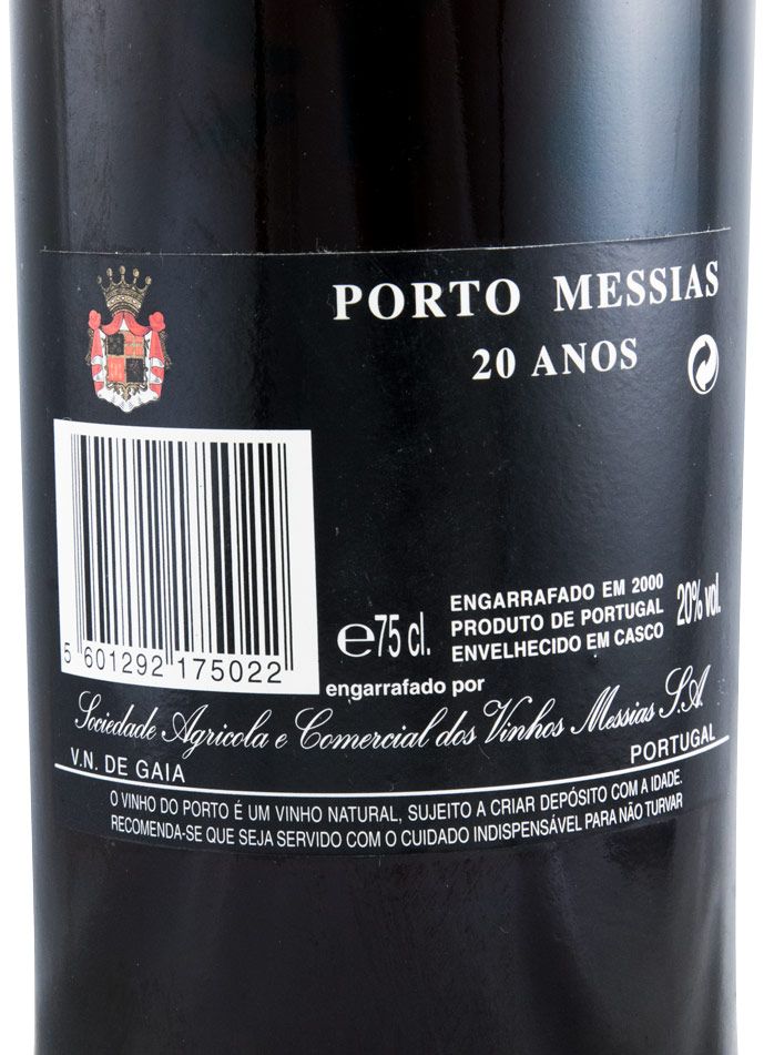 Messias 20 years Port (gold pyrographed bottle)
