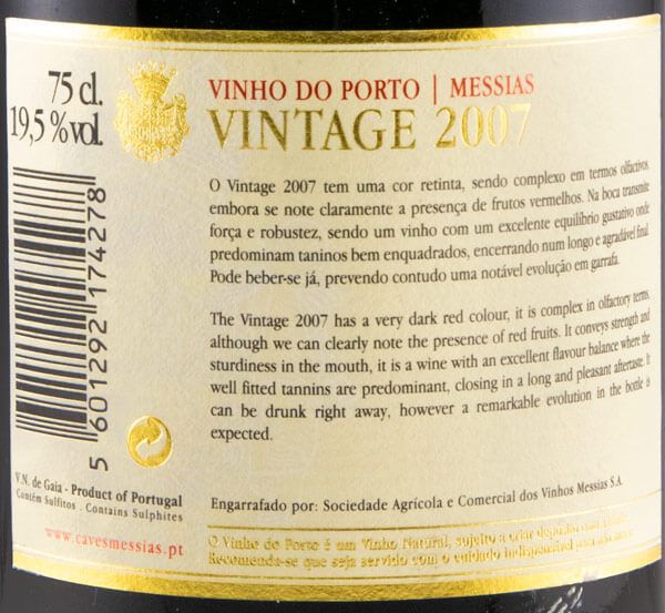 2007 Messias Vintage Port