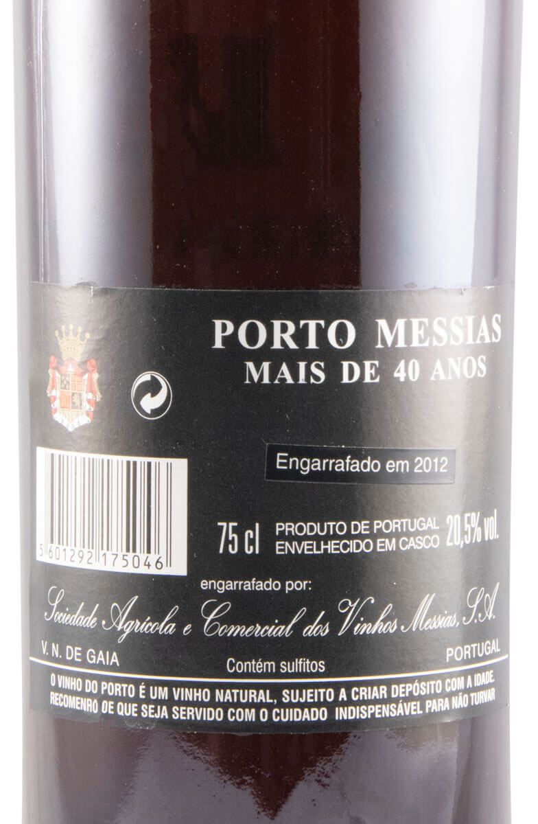 Messias 40 years Port (laser-engraved bottle)