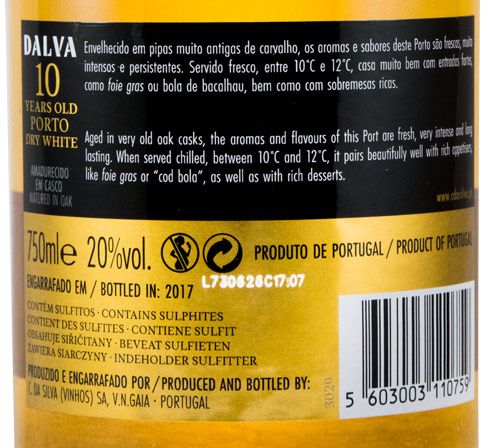 Dalva Dry White 10 anos Porto
