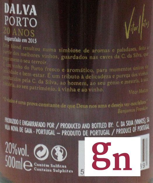 Dalva Lote Vitor Matos 20 years Port 50cl