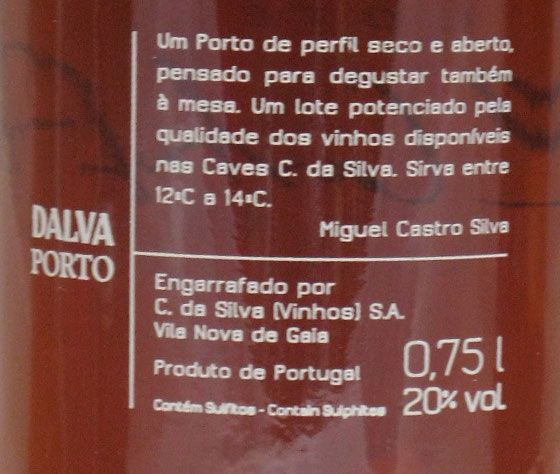 Dalva Lote Miguel Castro Silva Dry White Porto