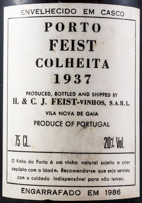 1937 Feist Colheita Porto