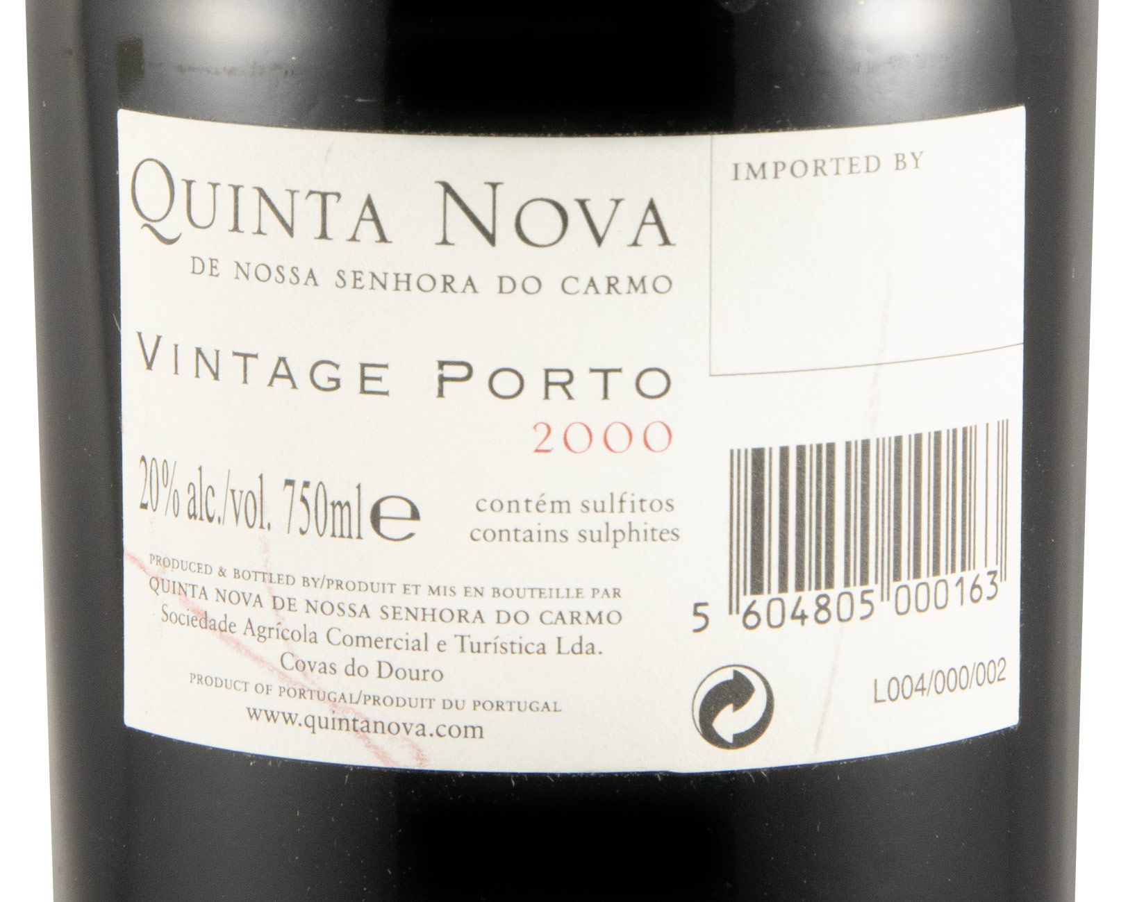 2000 Quinta Nova de Nossa Senhora do Carmo Vintage Port