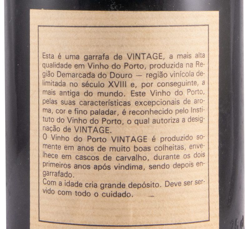 1982 Poças Junior Porto Seguro Vintage Porto