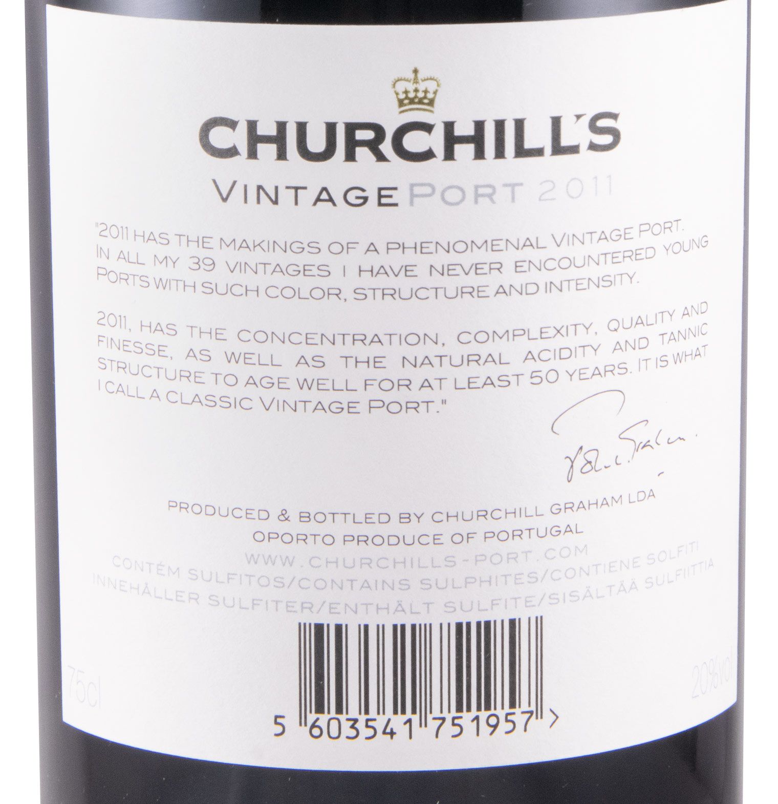 2011 Churchill's Vintage Port