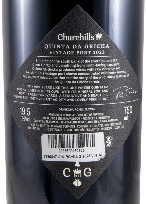 2023 Churchill's Quinta da Gricha Vintage Porto