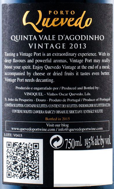 2013 Quevedo Vintage Port