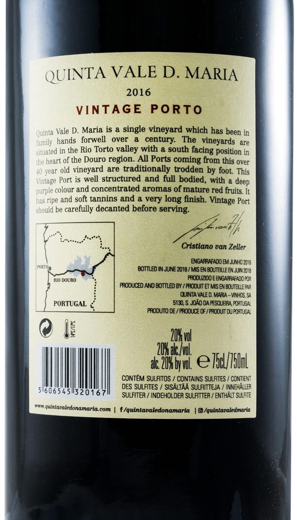 2016 Quinta Vale D. Maria Vintage Porto