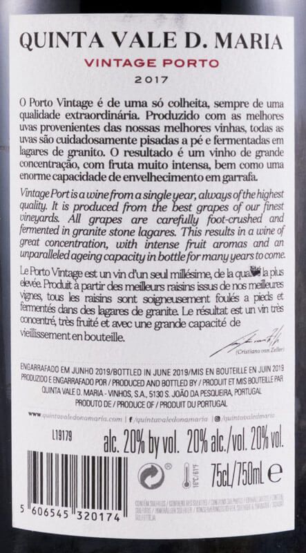 2017 Quinta Vale D. Maria Vintage Porto