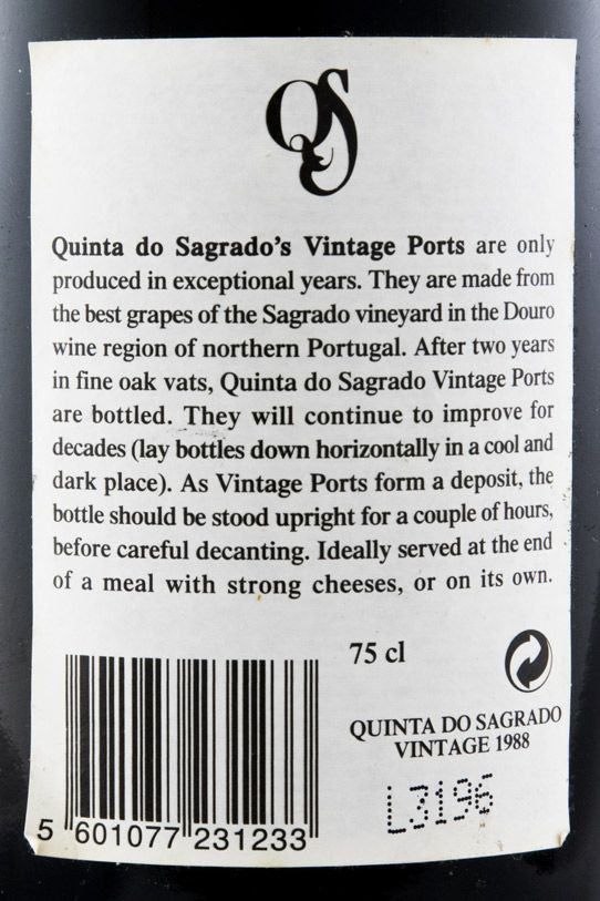 1988 Sagrado Vintage Porto