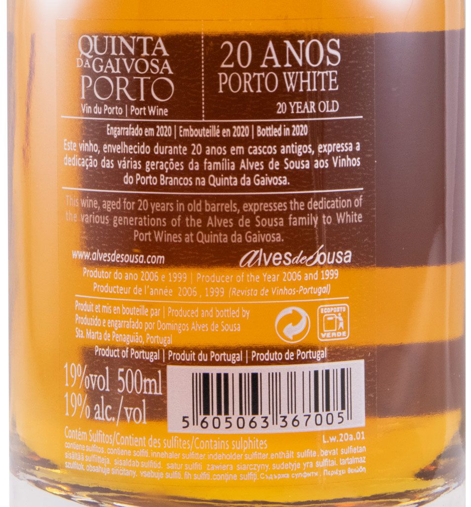 Quinta da Gaivosa White 20 anos Porto 50cl