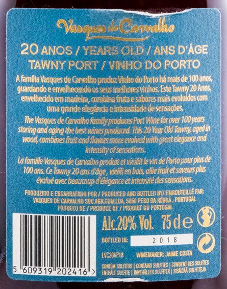 Vasques de Carvalho 20 years Port