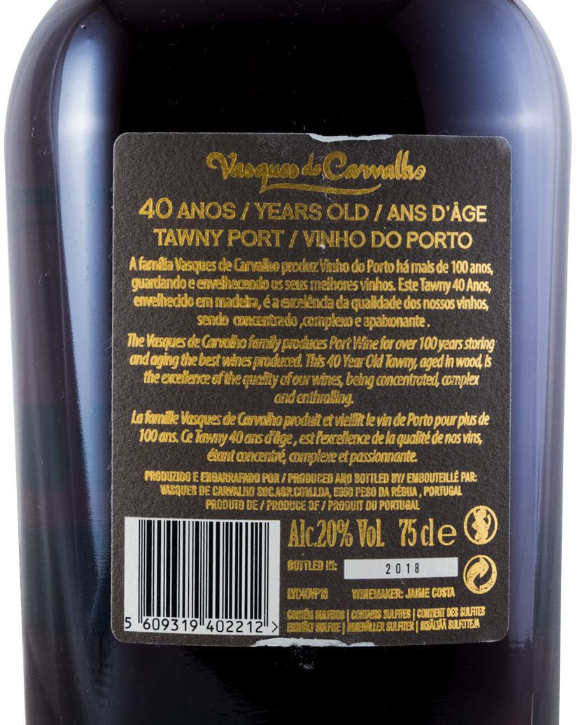 Vasques de Carvalho 40 years Port