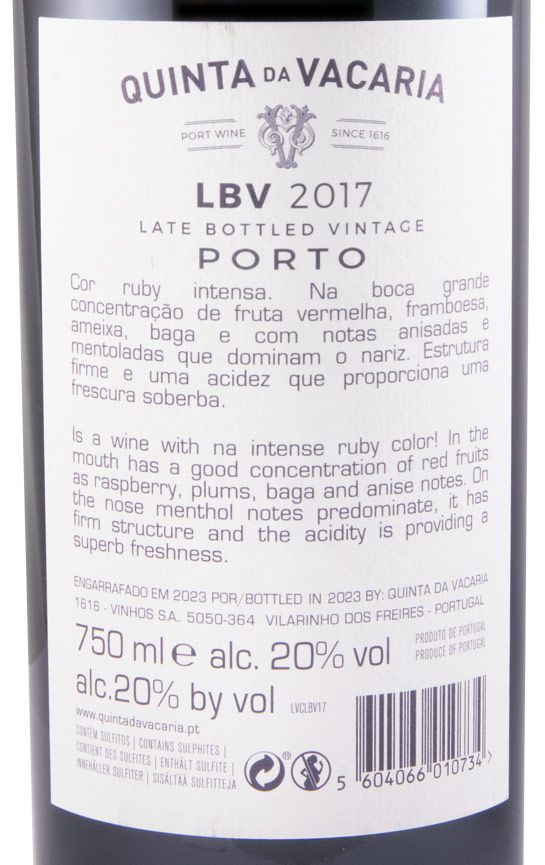 2017 Quinta da Vacaria LBV Porto