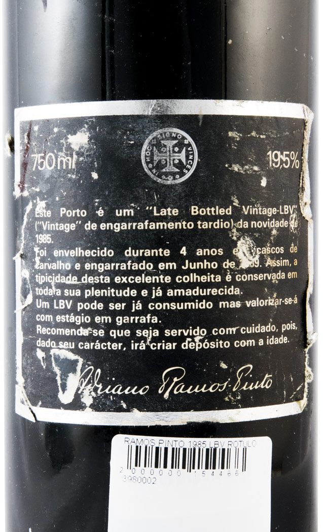 1985 Ramos Pinto LBV Porto (rótulo danificado)