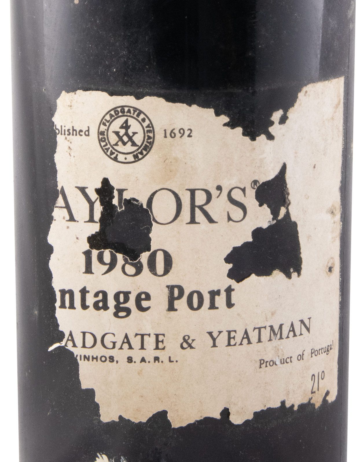 1980 Taylor's Vintage Porto (rótulo danificado)