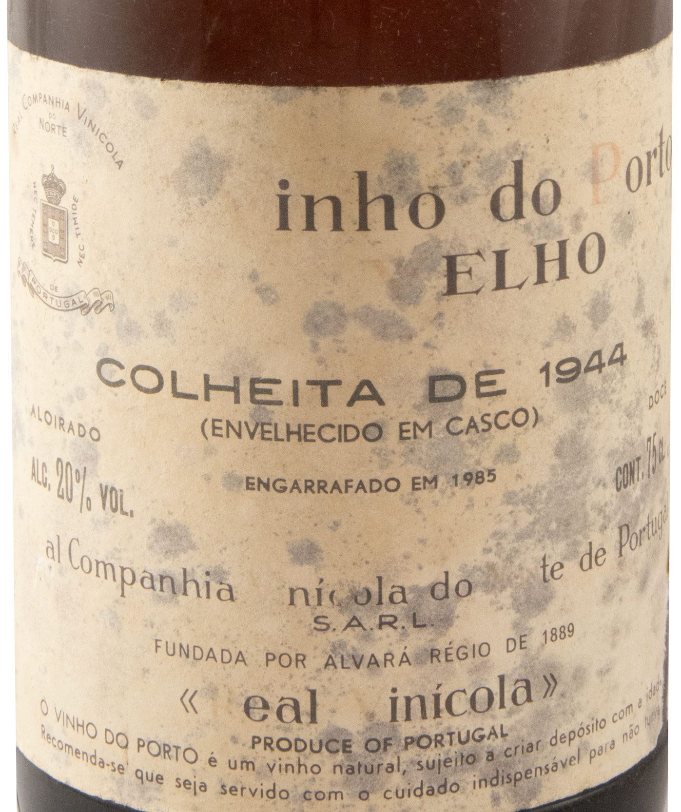 1944 Real Vinícola Colheita Porto (rótulo danificado)