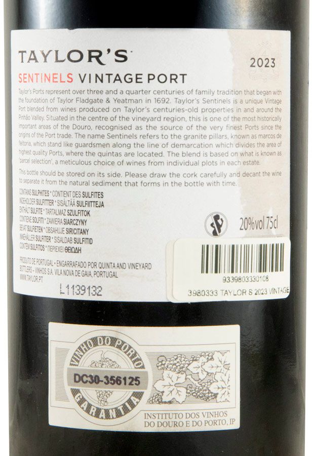 2023 Taylor's Vintage Sentinels Port (damaged label)