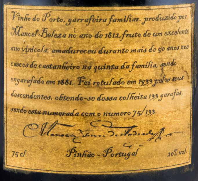 1812 Manuel Beleza Andrade Pinhão Port