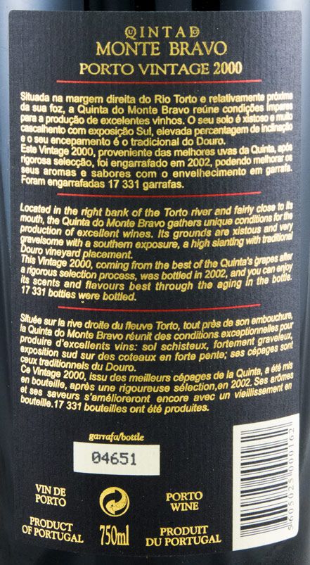 2000 Quinta do Monte Bravo Vintage Port