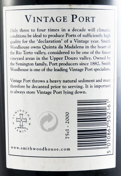 2000 Smith Woodhouse Vintage Port