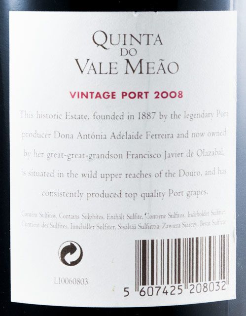 2008 Quinta do Vale Meão Vintage Port