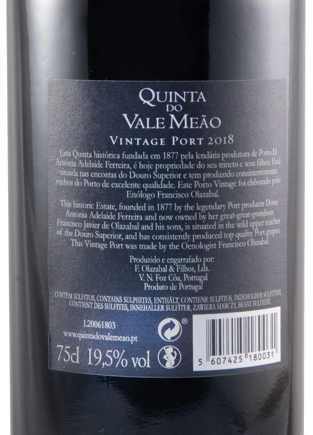 2018 Quinta do Vale Meão Vintage Porto