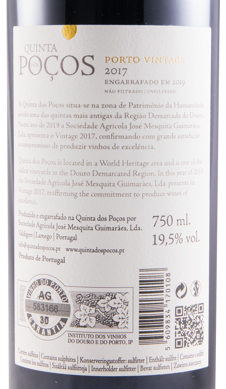2017 Quinta dos Poços Vintage Port