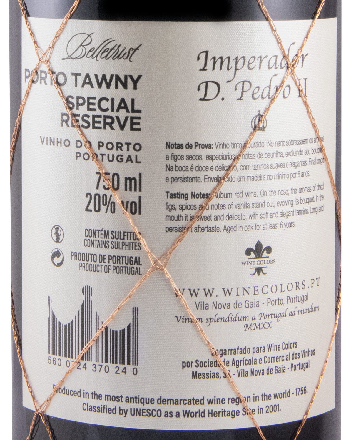 200 Anos Independência do Brasil Tawny Special Reserve Porto (rótulo Imperador D. Pedro II)