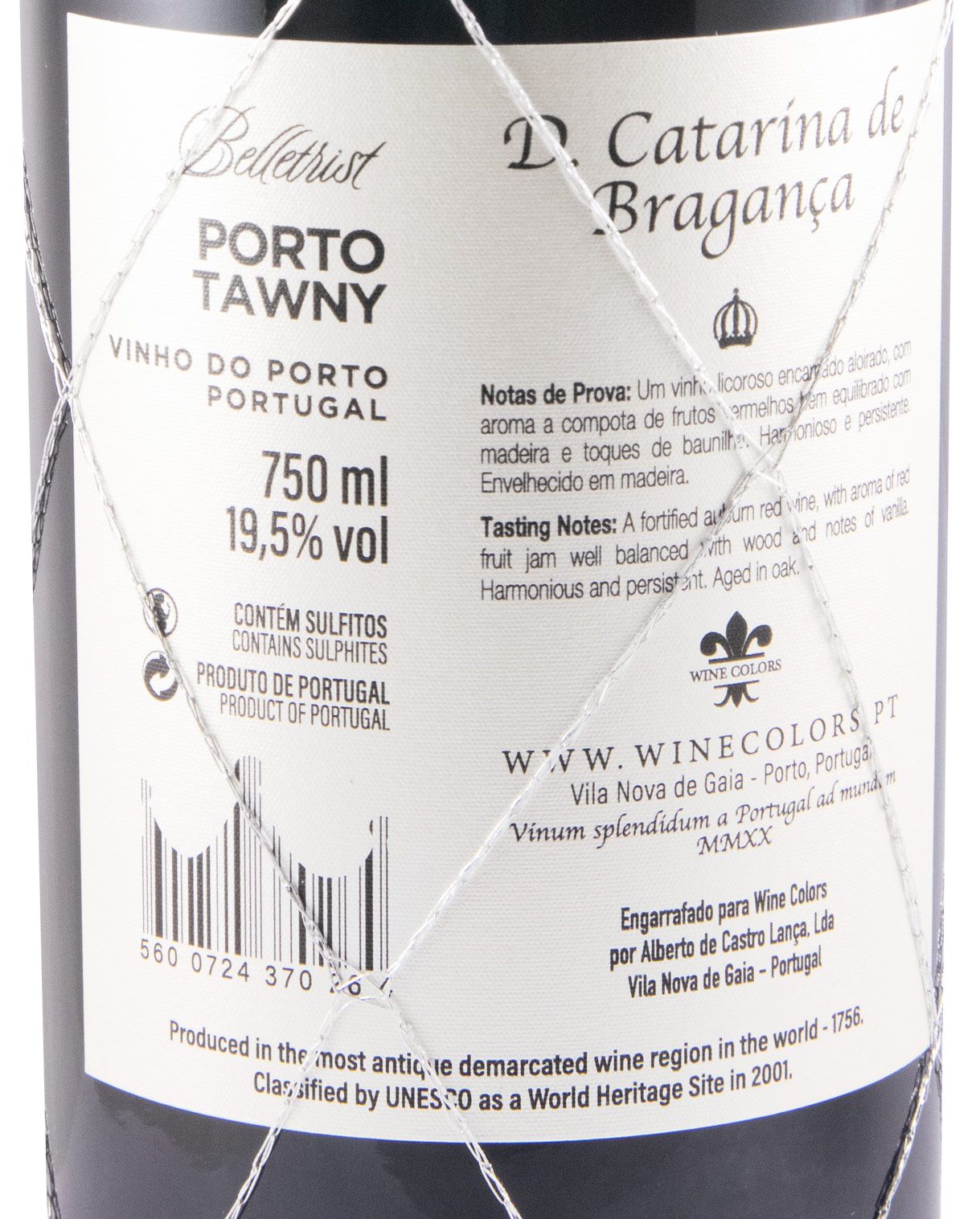 650 Years Tratado de Windsor Tawny Port (label D. Catarina de Bragança)