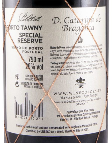 650 Anos Tratado de Windsor D. Catarina de Bragança Special Reserve Port