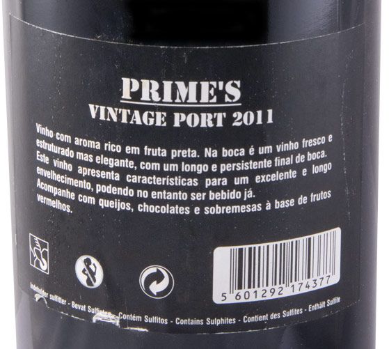 2011 Prime's Vintage Port