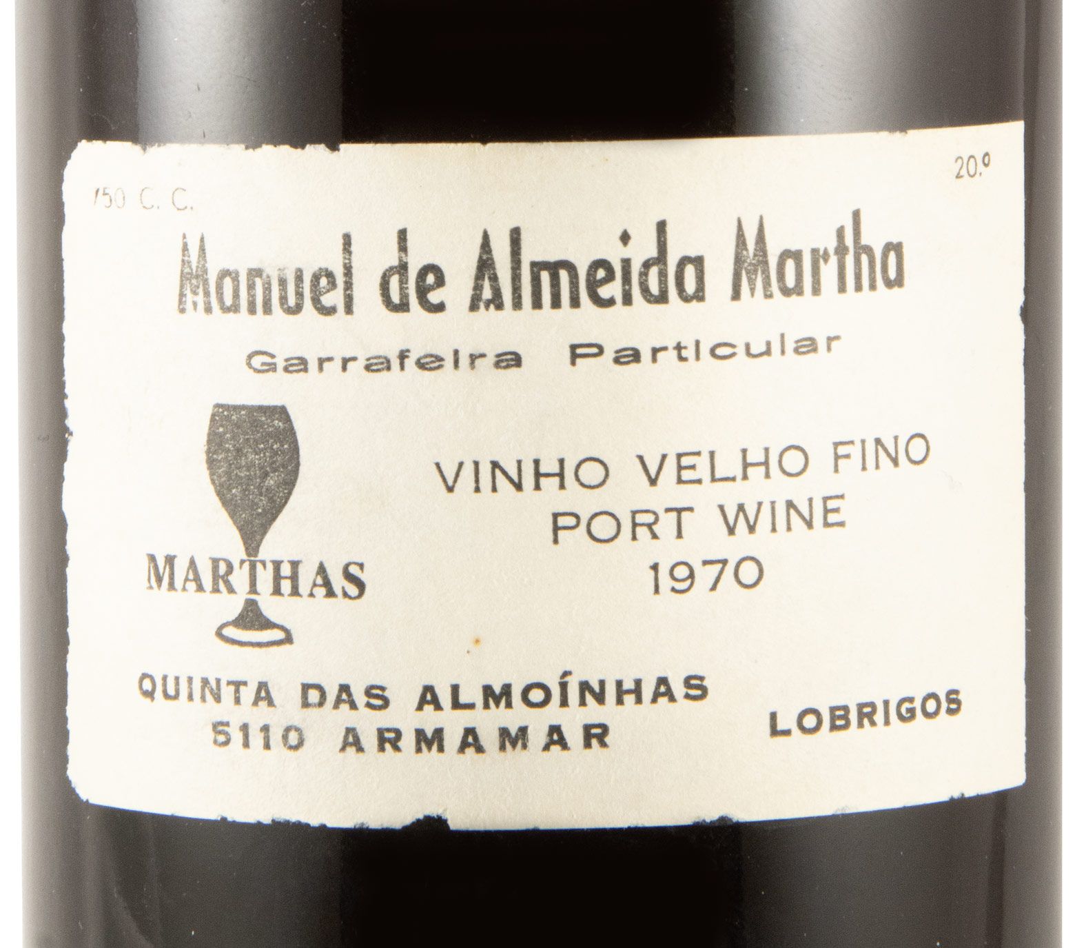 1970 Manuel de Almeida Martha Garrafeira Particular Port