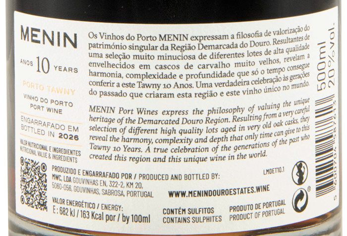 Menin Tawny 10 years Port 50cl