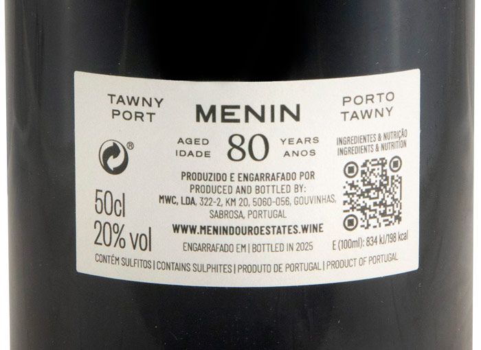Menin Tawny 80 years Port 50cl