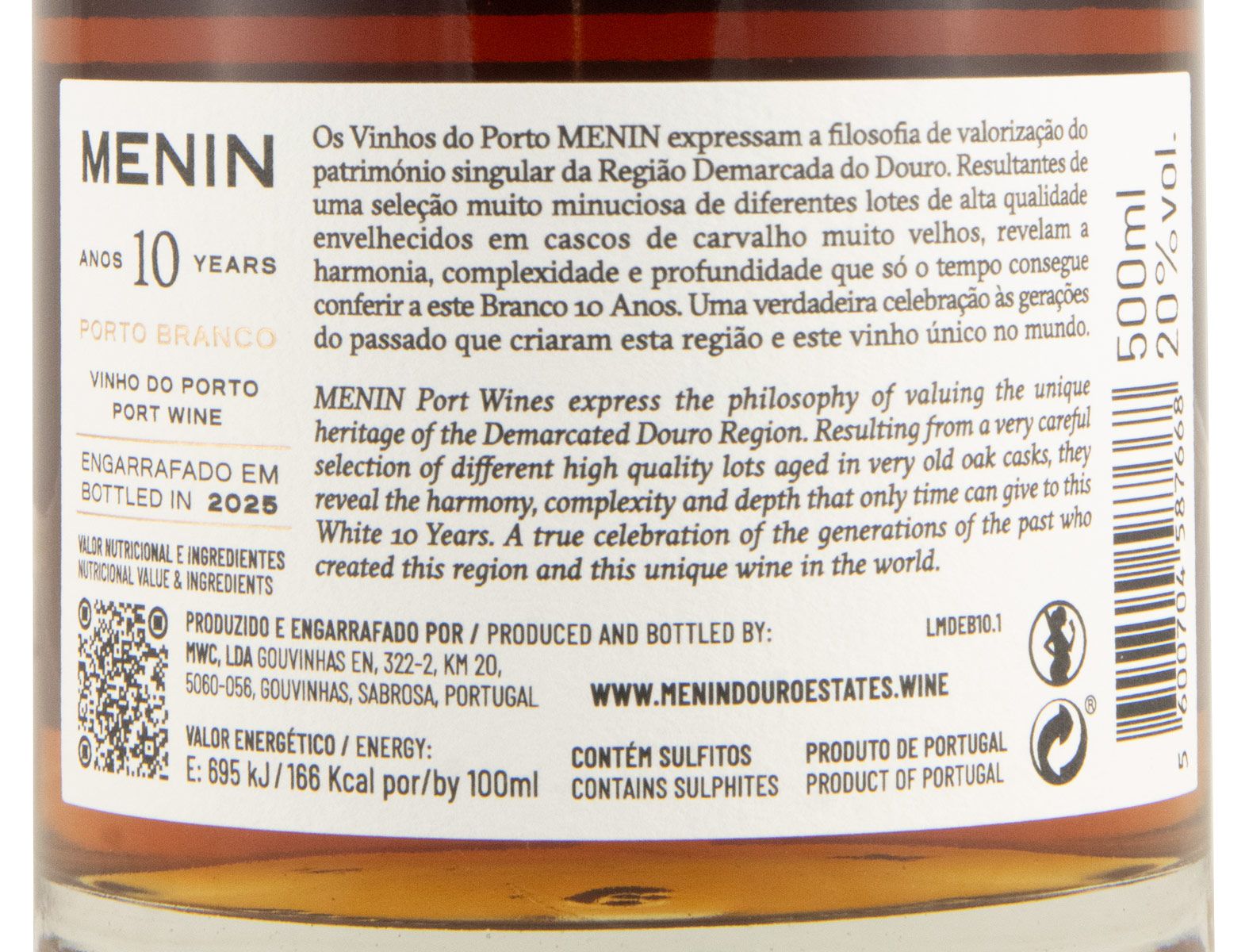 Menin Branco 10 anos Porto 50cl